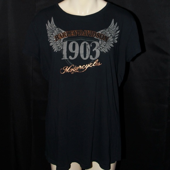 Harley-Davidson Rhinestone Top - Picture 3 of 6